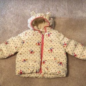 Baby Gap hooded floral puffer jacket